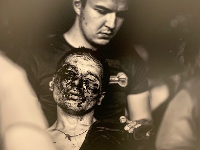 Very impressive photo exhibition by and documentary about (#Eddy'sWar) Eddy van Wessel at Military Museum in Pivka. First hand images about Ukrainian suffering under the numerous brutal Russian attacks on civilian targets is heart breaking.