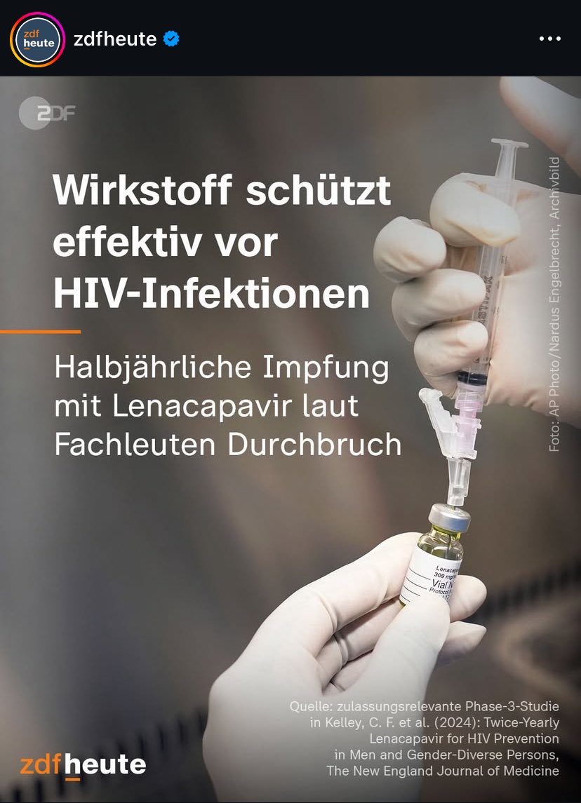 Man muss schon nochmal betonen, wie sensationell das ist. Bedenkt man, welche Szenarien wegen HIV und Aids noch vor wenigen Jahren und Jahrzehnten drohten.
Und wir brauchen gute Nachrichten.