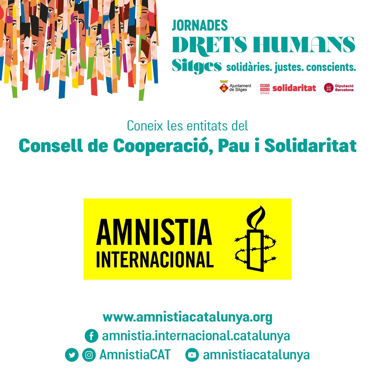 🌍✨ Entitats del Consell Municipal de Cooperació
✊ <a href="/AmnistiaCAT/">Amnistia Internacional Catalunya</a> defensa els drets humans arreu del món. Fundada globalment el 1961 i a Catalunya el 1994, lluita contra la injustícia a través de l’activisme. 💜
🔗 Descobreix més: amnistiacatalunya.org
#DretsHumans #Solidaritat