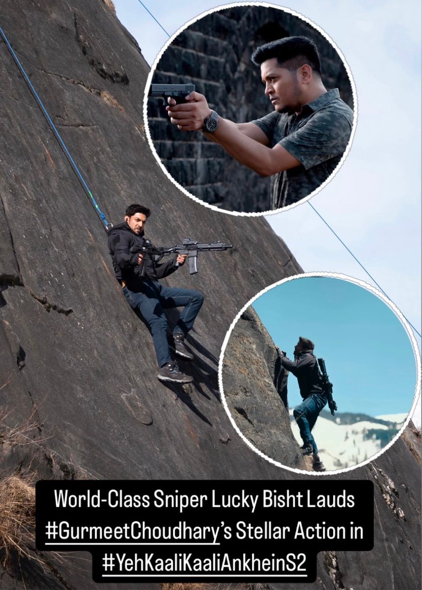 tellychakkar's tweet image. #GurmeetChoudhary Leaves Real-Life RAW Agent Lucky Bisht in Awe with Thrilling Stunts in #YehKaaliKaaliAnkheinS2