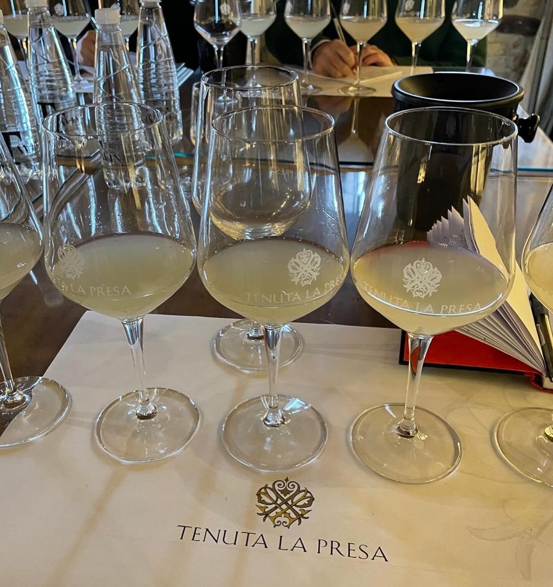 We had a busy day yesterday blending Pure and Ca Tesore Pinot Grigio and Pinot Grigio Rose, produced from cool climate vineyards between Lake Garda and the Adige Valley. We take our PG seriously! Looking very good 🍇