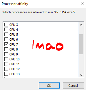 MakoFukasame's tweet image. thank you xray engine for making me untick every single cpu core except 7 in order to stop Stalker Shadow of Chernobyl stuttering, and thank you that one guy with a slur as his name on reddit for posting this solution