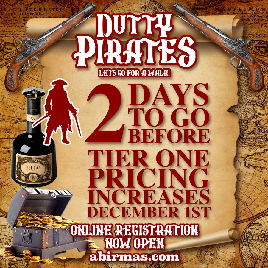 ABIRMas's tweet photo. ABIR 2 DAYS
TO GO!

ABIR SUNDAY INVITES
YOU TO JOIN THE
TREASURE HUNT
.
WELCOME TO
DUTTY PIRATES
.
ONLINE REGISTRATION 
NOW OPEN AT
https://t.co/slfxDL2hxj

#nottinghillcarnival
#nhc #abirmas #abir
#abirsunday
#duttypirates
#jouvert #duttymas
#frolicnation https://t.co/tiMQ8hCKoD