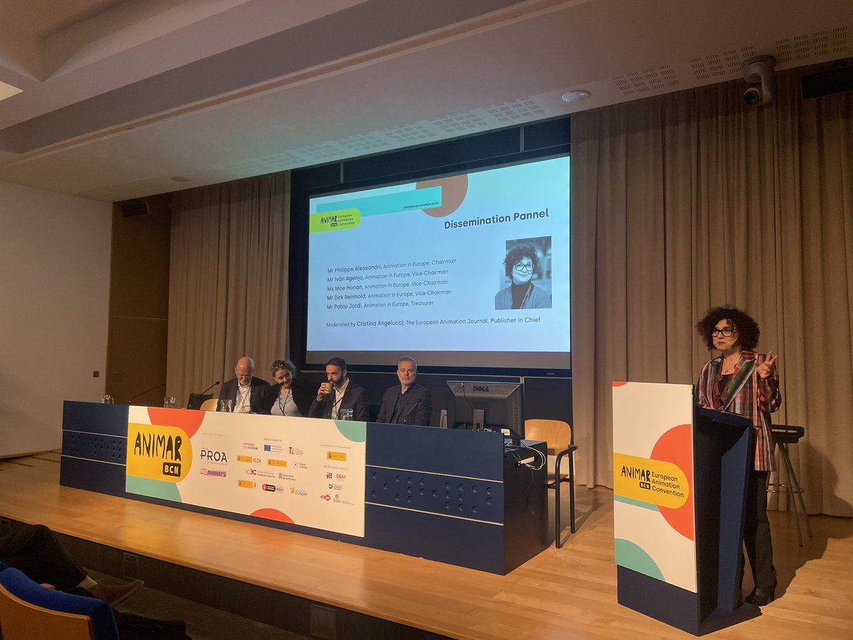 🟡 Last day of #AnimarBCN ! 

The Dissemination Event is taking place, where the conclusions drawn from the four working groups will be shared: 

🔹Legal framework for EU #audiovisual
🔹Fostering EU animation co-productions
🔹#IA &amp; Animation 
🔹Green #Animation