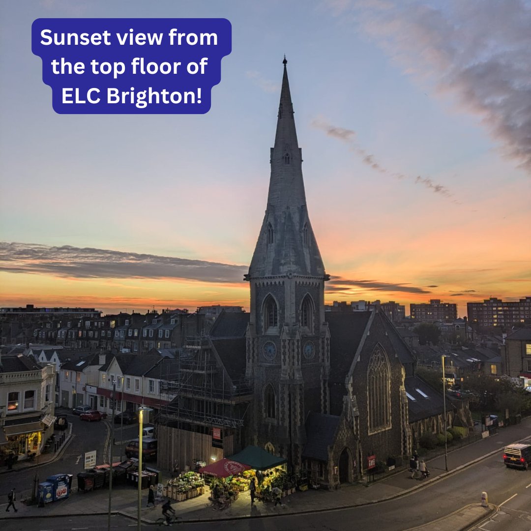 ELCBrighton's tweet photo. Magnificent sunset over Brighton! Photo taken from a classroom on the top floor ๐
#elcbrighton #elcschools #elcgroup
#BrightonSunset #BrightonViews #ClassroomView https://t.co/a912ZOWHxV