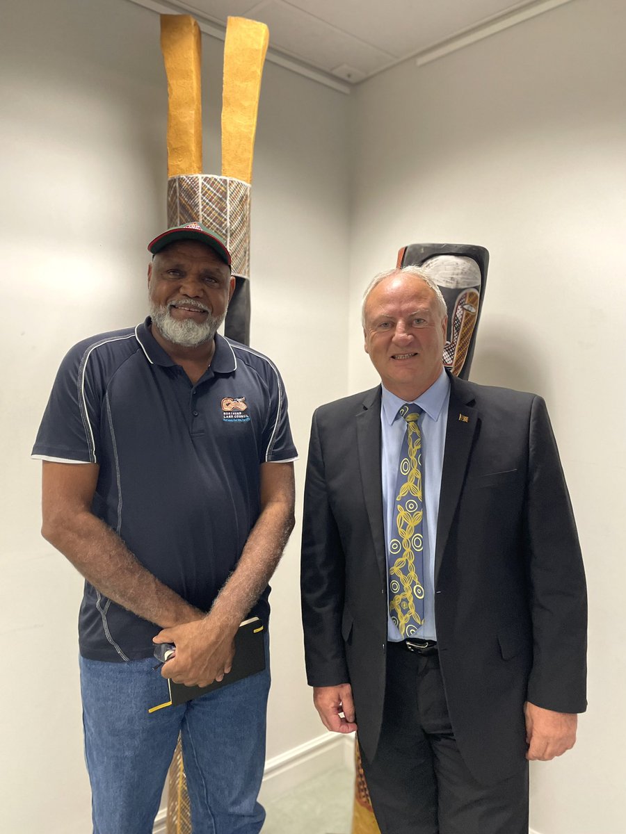 SteveEdgoMLA's tweet image. Great catching up with the Chair of the Northern Land Council @NLC_74, #MatthewRyan.

Matty is a strong leader and I enjoy working with him to get better outcomes for people in the bush.