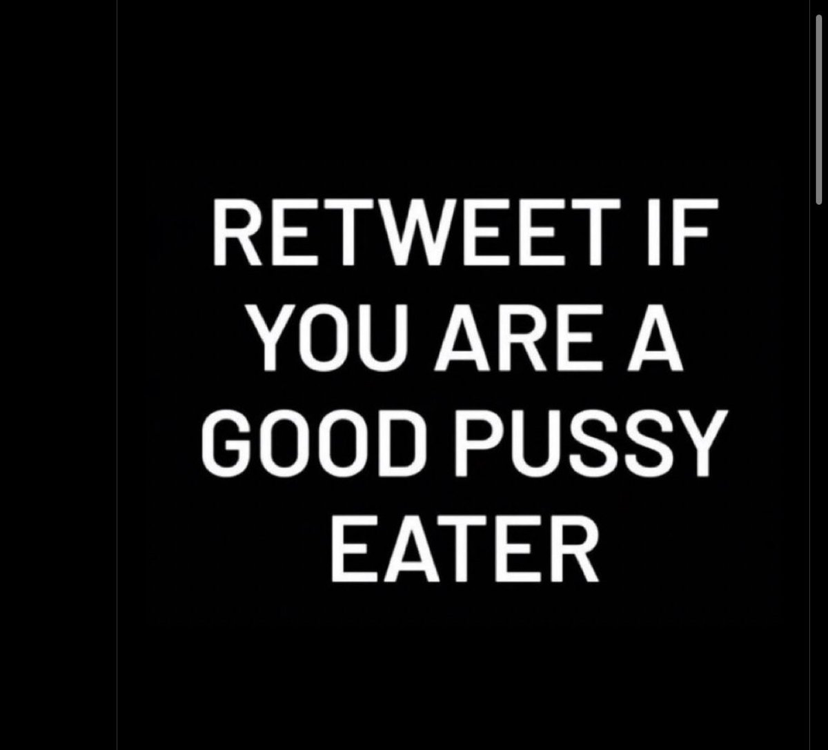 If you’re GOOD PUSSY EATER follow me now let’s chat 💬☺️