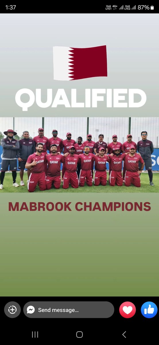 USolitary's tweet photo. Alhamdullilah Qualified  

#qca #qcaqtr #qatarcricket #qatarcricketassociation https://t.co/Qp8eft9cNc