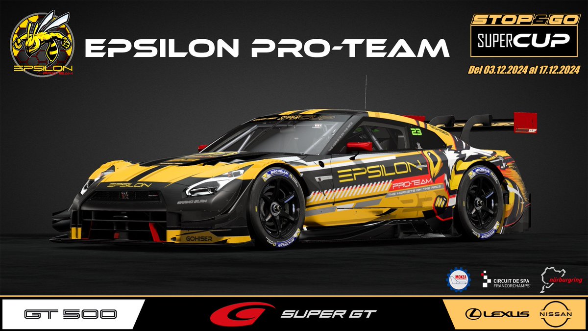 (4/7) Presentación de Escuderías IV S&amp;G Super CUP 2024.

<a href="/EPSILONPro_Team/">EPSILON Pro-Team</a> 

Ránking S&amp;G: 3º  
Grand Slam: 5º puesto
SWC:  Plata
The CUP: Bronce 
Memorial +50: Oro