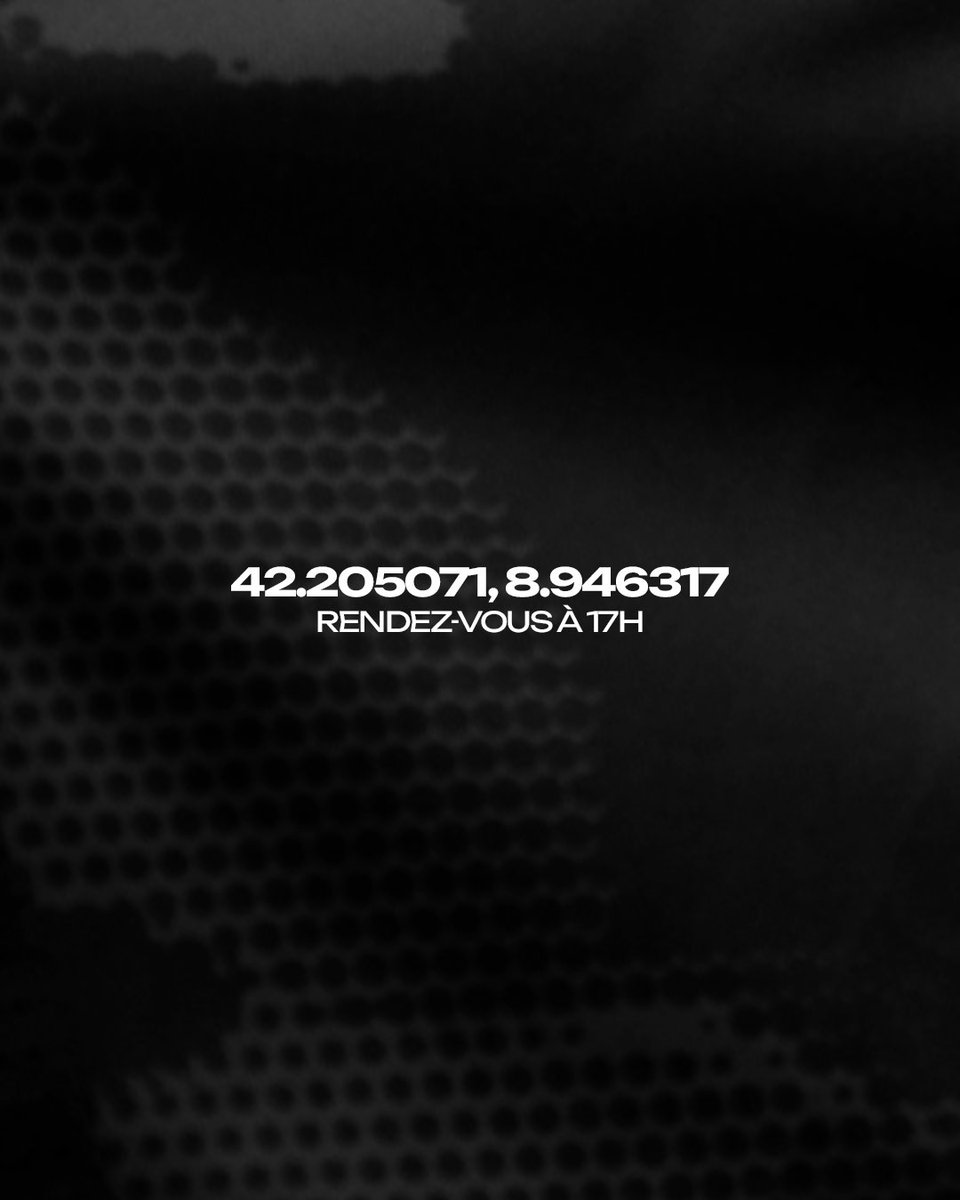 42.205071, 8.946317 

Rendez-vous à 17h. ⏳