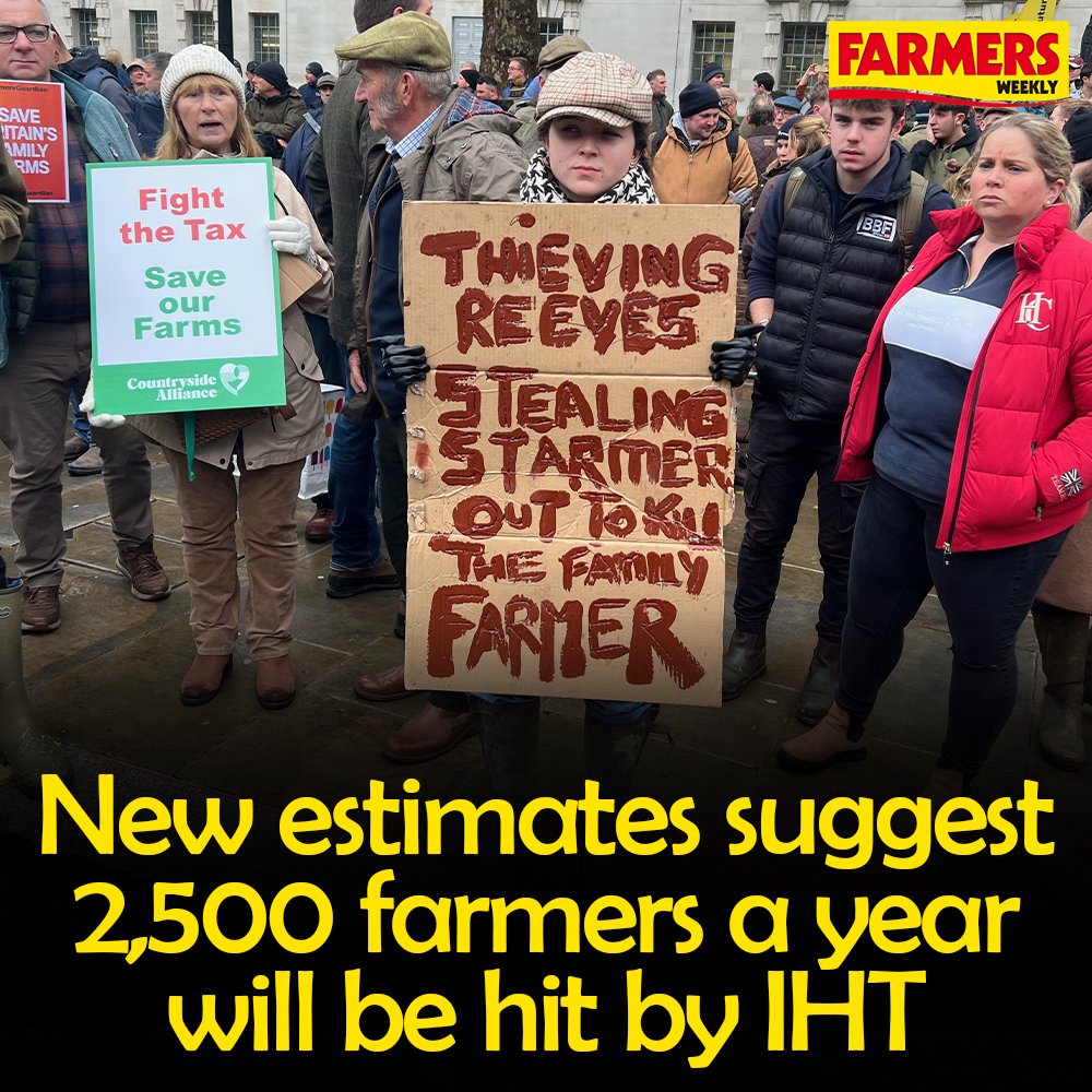 💷 Latest analysis has cast fresh doubt on the Treasury’s claims that just a quarter of farmers will ever be caught by inheritance tax.

READ MORE: ow.ly/TA9w50UhqkA
