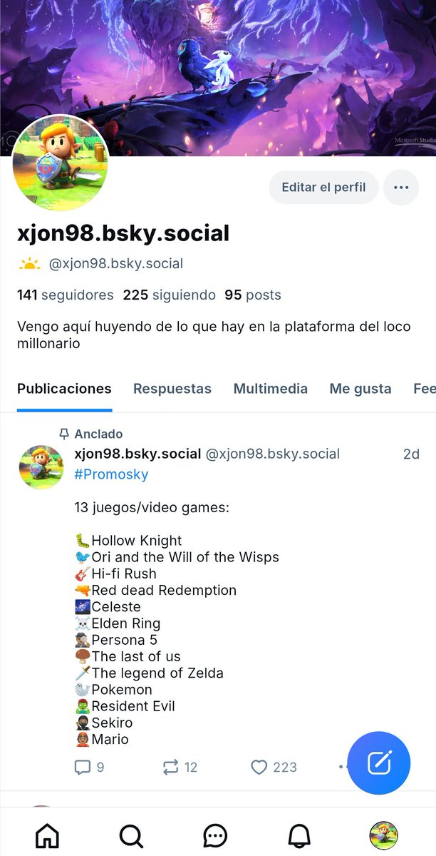 Un par de años usando Twitter y tengo tres mutuals contados (que no les hago de menos) y la mitad de cuentas que me siguen son fake. Cuatro días literalmente en Blue sky y siento que la gente interactúa mucho más y es maja. Me da a mi que estaré más activo por ahí
