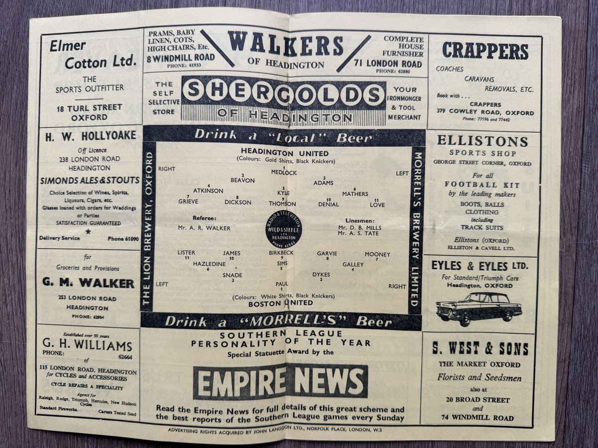 bigox_68's tweet photo. No 77 of the #90for90 - so it was all going well for Headington more success and bigger crowds and momentum building.. something else was going to change though.. one of the last home games as Headington United .. a new United was to be born! #OUFC 💛💙 https://t.co/Lstx3xpVlx