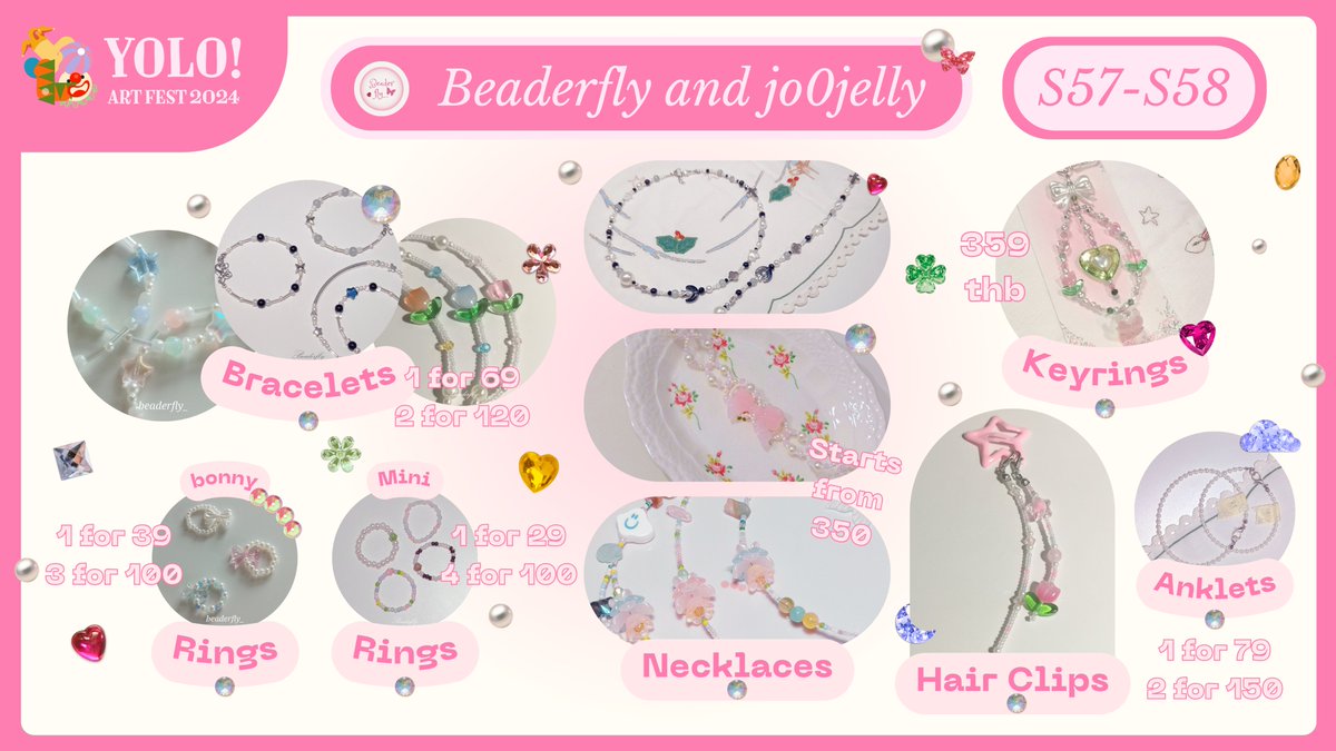 ꕤ 𝓑𝓮𝓪𝓭𝓮𝓻𝓯𝓵𝔂 𝓾𝓹𝓬𝓸𝓶𝓲𝓷𝓰! 🦋

ใบเมนูมาแล้วค่ะ! 

🎪 #YOLOARTFEST2024 S57-S58
🎟️ 07 Dec 2024 @ Samyan Mitrtown Hall FL. 5
🎫 Entrance fee 100 thb

แล้วมาพบกันน้า

ˊˎ - ✧️˖🧺˚ ༘ ꊞ 🧸 ≈ ꔛ ⭐️⁕