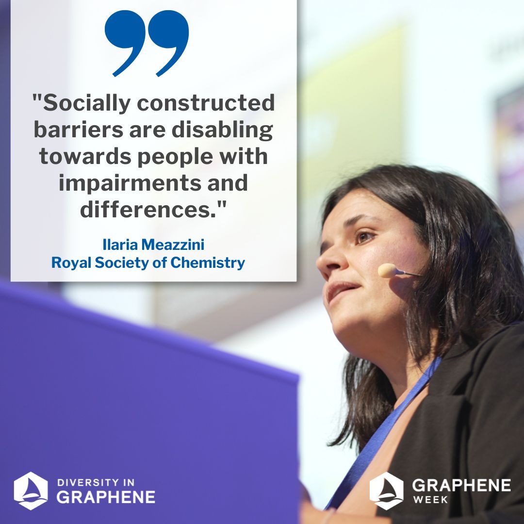 GrapheneEU's tweet photo. Highlighting key insights from Ilaria Meazzini @ilariameaz of @RoySocChem at Graphene Week's diversity session.
Together, we can build a more inclusive future. 🌍✨
#InclusionInSTEM #AccessibleScience #DiversityInSTEM #GrapheneWeek https://t.co/PHsMQERBk2