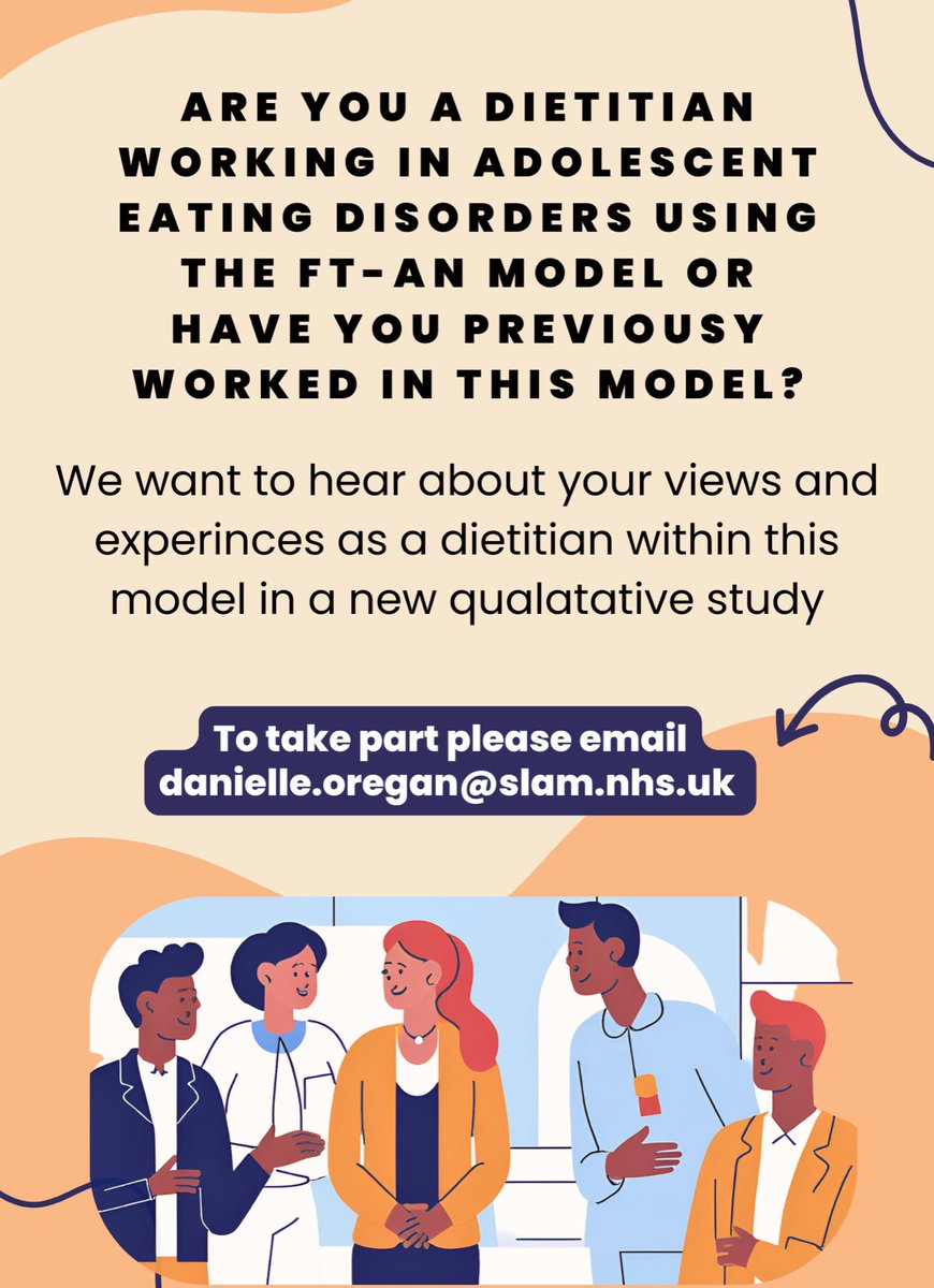 BDA Mental Health Specialist Group (@dietitians_mhg) on Twitter photo One of our members is recruiting for their upcoming study, please get in touch with danielle.oregan@slam.nhs.uk if you are interested📚💜 One of our members is recruiting for their upcoming study, please get in touch with danielle.oregan@slam.nhs.uk if you are interested📚💜