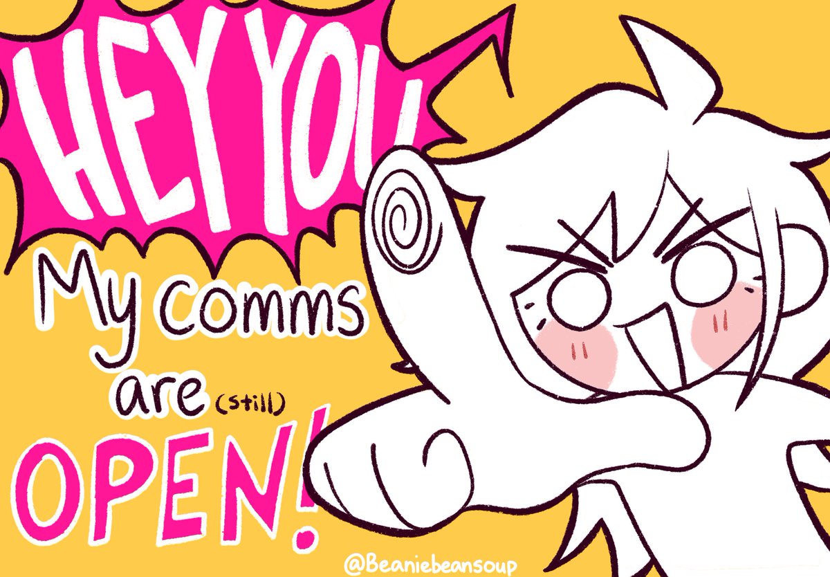‼️C🅾️MMS ARE OPEN! PLEASE DO CONSIDER C🅾️MMISSIONING ME‼️

More info down in the 🧵!!