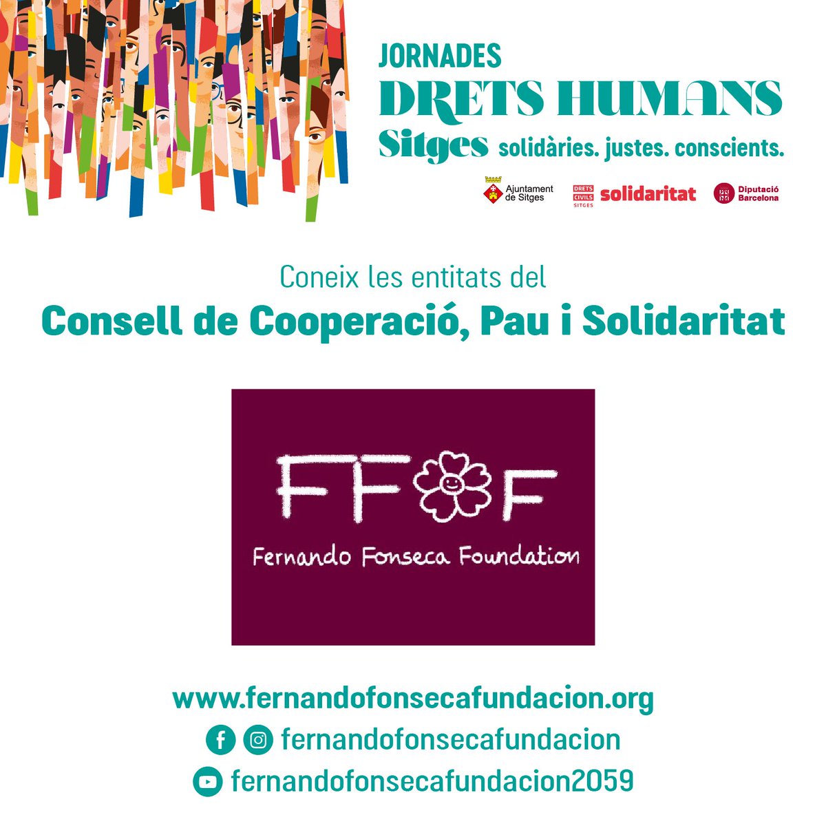 🌍✨ Entitats del Consell Municipal de Cooperació
🌟 Fundació Fernando Fonseca (2021) treballa en Medicina, Cinema, Formació, Cooperació i Sensibilització, inspirada en l’amistat entre Fernando i Al. 🎥👨‍⚕️📚
🔗 Descobreix més: fernandofonsecafundacion.org
#Cooperació #DretsHumans