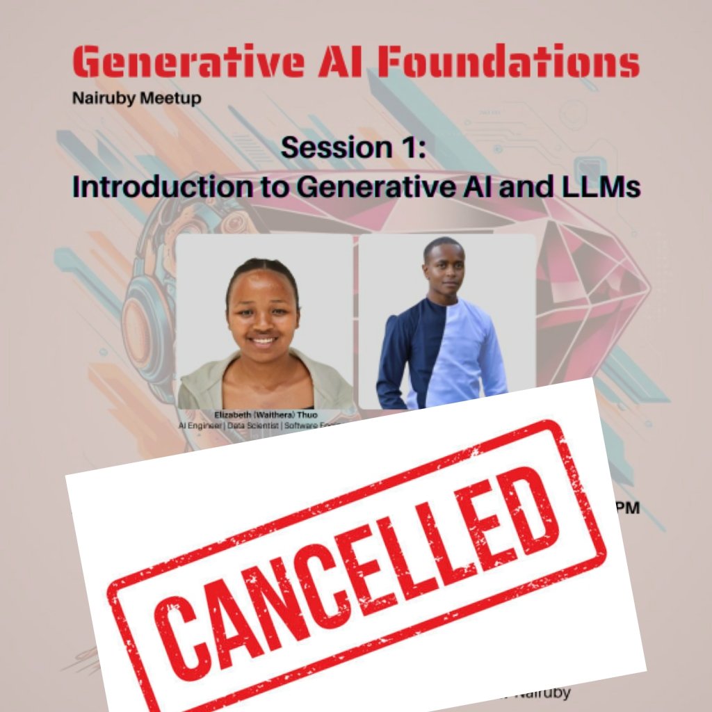 The much anticipated Generative AI Foundation series has been CANCELLED due to unavoidable circumstances. We apologize for any inconvenience caused.
We will reschedule as soon as we can.