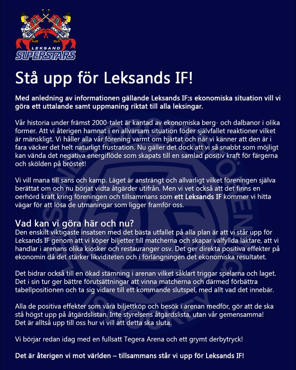 Leksand Superstars (@superstars_nu) on Twitter photo 