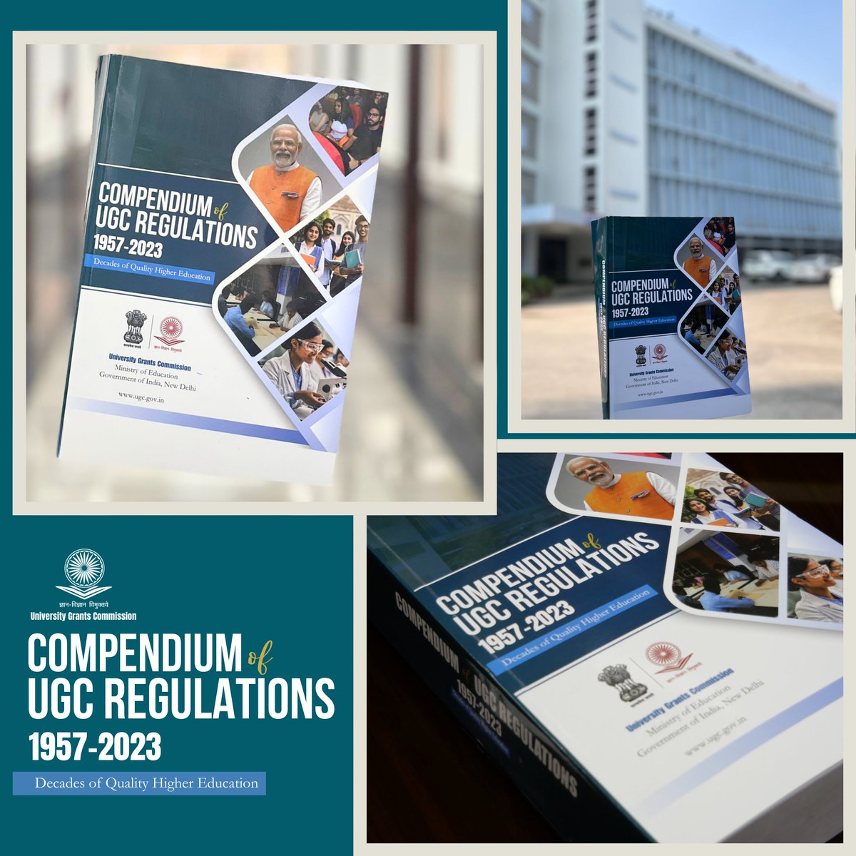 ugc_india's tweet image. Chairman, UGC, Prof. M. Jagadesh Kumar (@mamidala90), releases the physical copy of the Compendium of UGC Regulations.

Read the UGC Compendium 👉ugc.gov.in/e-book/UGC_Reg…

#UGC #UGCRegulations #UGCGuidelines #NEP #NEP2020 #HigherEducation