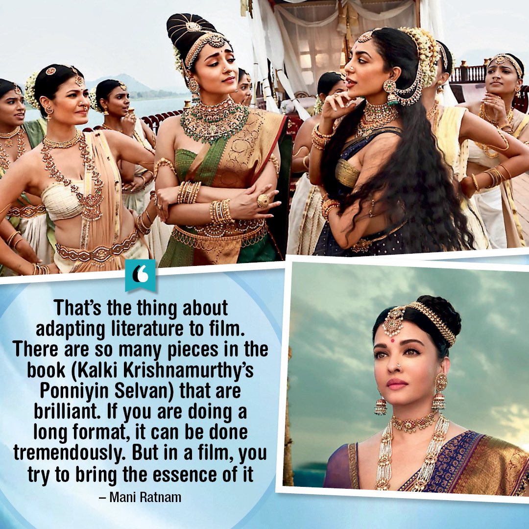 PuneTimesOnline's tweet photo. At the ongoing IFFI, filmmaker #ManiRatnam discusses adapting literature for the screen, shares insights into the filmmaking secrets and more
“I’ve always dreamt of Ponniyin Selvan as a big film”
#ponniyinselvan #aishwariyarai #trisha #sobhitadhulipala #fimmaking https://t.co/syaIb47zsH