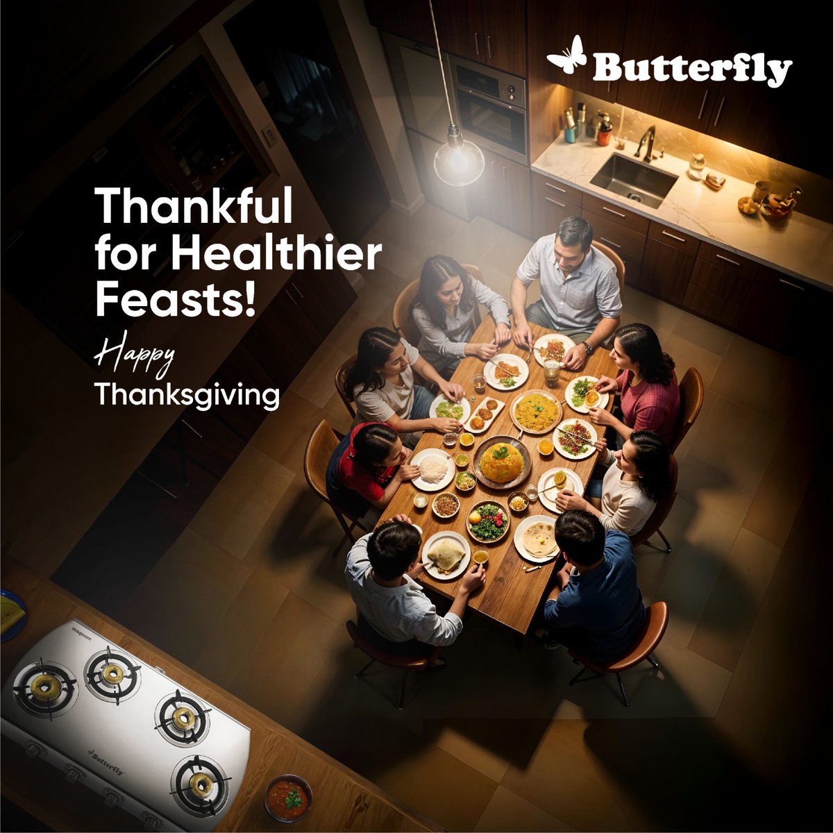 This Thanksgiving, celebrate the joy of guilt-free feasting! With Butterfly Magnum 4 Burners, make your holiday spreads both delicious and heart-healthy. Here’s to gatherings, gratitude, and food made with love!
#butterflykitchen #butterflykitchenappliances