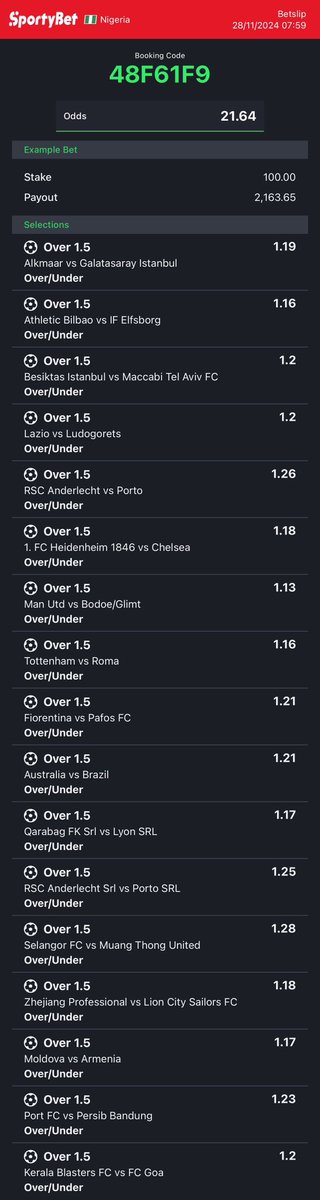 2oddspro's tweet photo. Over 1.5 goals - Thursday 

21 odds

Edit/Remix

48F61F9 https://t.co/NgM6NB021d