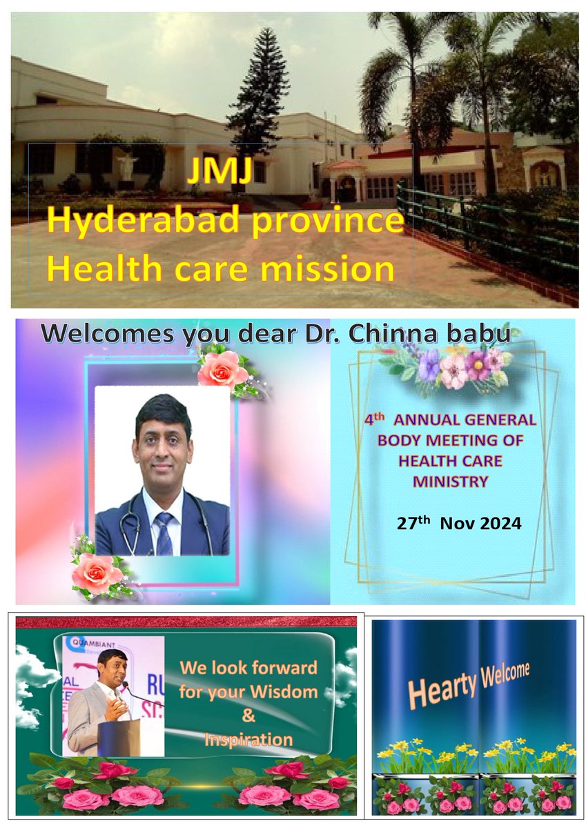 drchinnababu's tweet photo. Happy to be part of the 4th Annual General Body Meeting of the Health Care Ministry at JMJ Hyderabad Province on 27th November 2024.
#HealthcareMission #JMJHyderabad #HealthCareForAll #ServiceAndCare #CommunityCare #CancerAwareness #drchinnababu #oncologist #roboticsurgeon https://t.co/sWqMkzh397