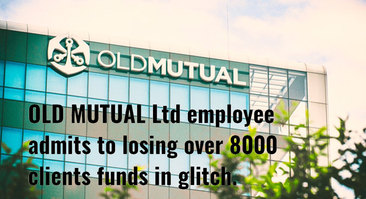 COLDWASH47's tweet photo. @OldMutualSA
employee admits to losing over 8000 clients funds in glitch and they "apologize for the inconvenience".  An inconvenience is your train being delayed/getting the wrong order at a restaurant, losing clients money is more like incompetence or negligence.   FULL STORY? https://t.co/ivBiqdQtsN