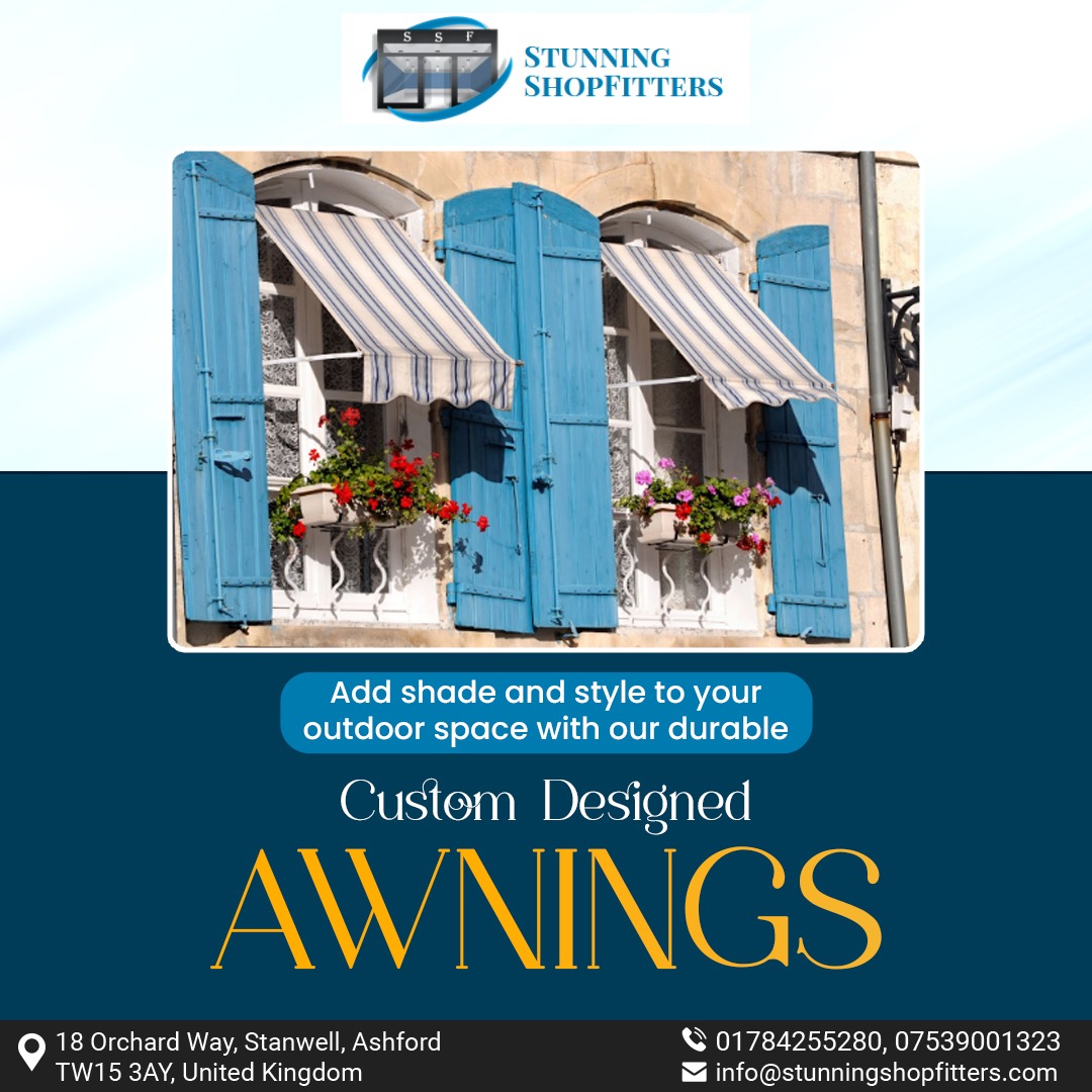 stunningshop1's tweet image. Add shade and style to your outdoor space with our durable, custom-designed awnings. 

🌐 stunningshopfitters.com
☎️ 07539001323

#OutdoorLiving #CustomAwnings #PatioStyle #GardenAwnings #StorefrontAwnings #BespokeAwnings #HighQualityAwnings #OutdoorStyle #uk #london