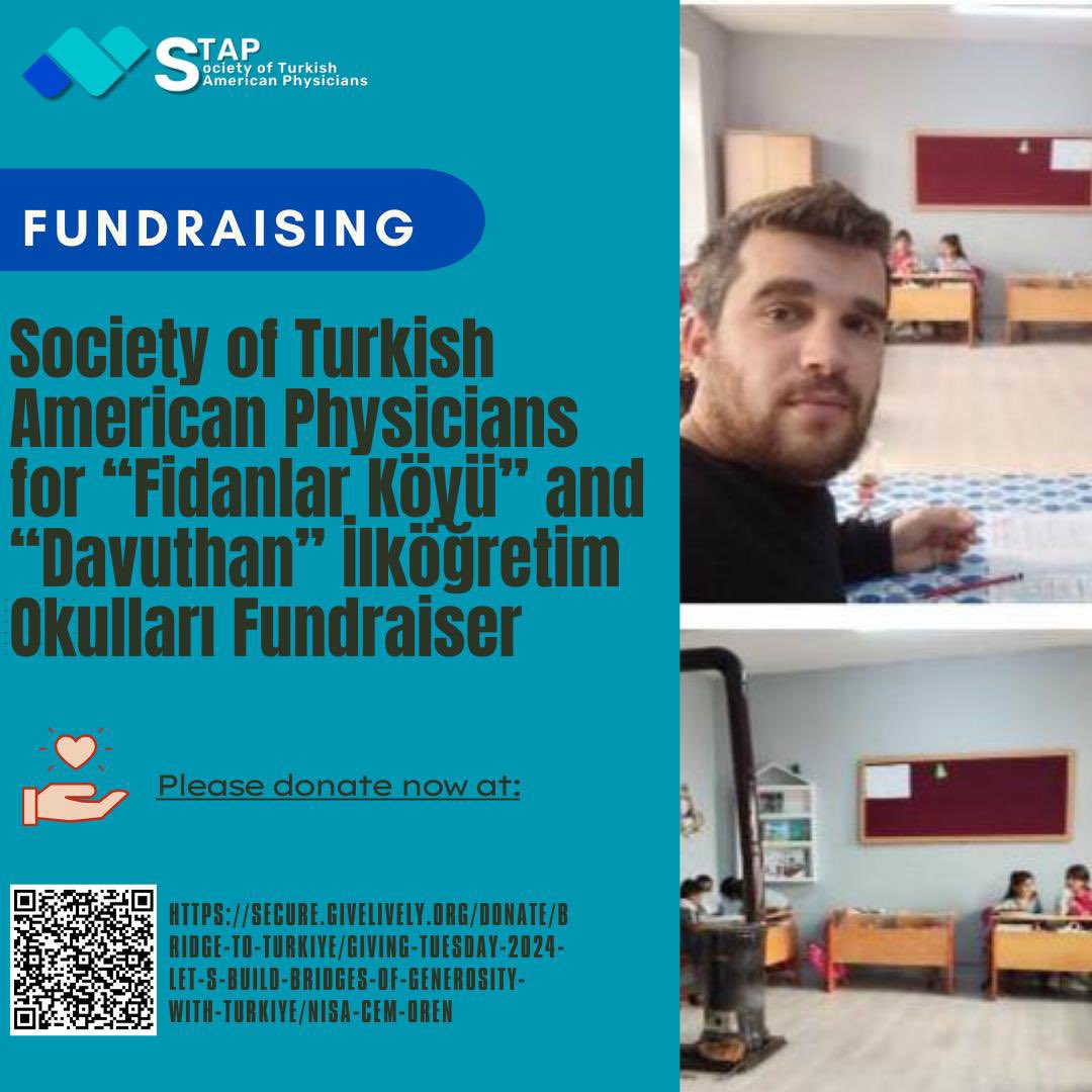 During Thanksgiving week, we’re coming together to support the needs of two schools in Turkey: Fidanlar Köyü and Davuthan İlköğretim. 🩵 Every donation makes a difference. Let’s build bridges of generosity! 🌍✨  
Click the link in next mention to donate today! #GivingTuesday
