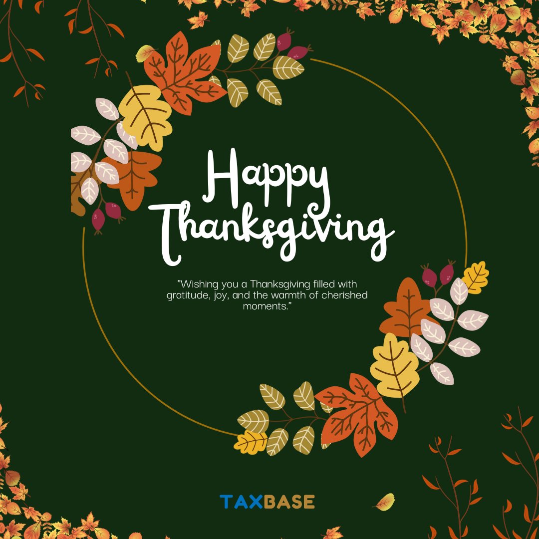 TaxBaseHQ's tweet photo. Turkey, stuffing, and tax deductions? Sounds like the perfect Thanksgiving to us! 🍽️💰 #Thanksgiving #TaxBase https://t.co/jv2JSyjGcv