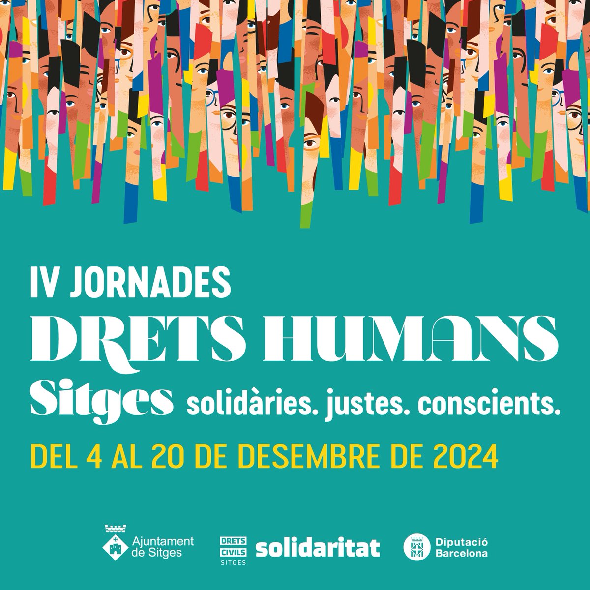 🌍✨ Arriben les IV Jornades Drets Humans Sitges. Solidàries. Justes. Conscients!
📅 Del 4 al 20 de desembre
💜 Acte central: 10 de desembre, Dia Internacional dels Drets Humans.
 Reserva les dates! T’hi esperem! 💪 
sitges.cat/serveis/drets-…
#DretsHumans #Sitges
