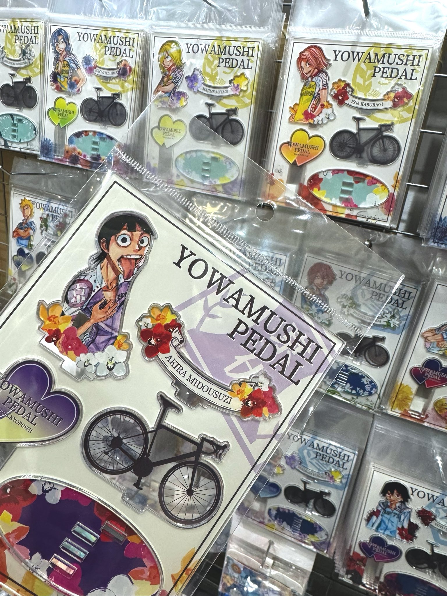 弱虫ペダル アクリルストラップ等セット 秋田書店　19点　全て未開封品 弱虫ペダル 2連アクリルキーホルダーコレクション 全10種 | 弱虫
