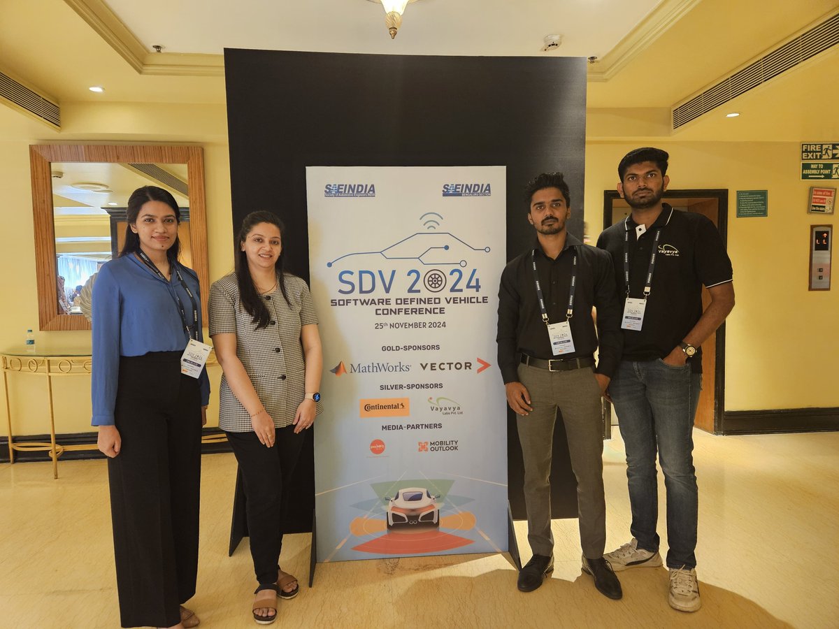 vayavya's tweet image. It was an incredible experience to attend the #SoftwareDefined Vehicle Conference 2024, hosted by #SAEINDIA #BENGALURU.
The event brought together industry leaders, innovators, and visionaries shaping the SDV revolution.