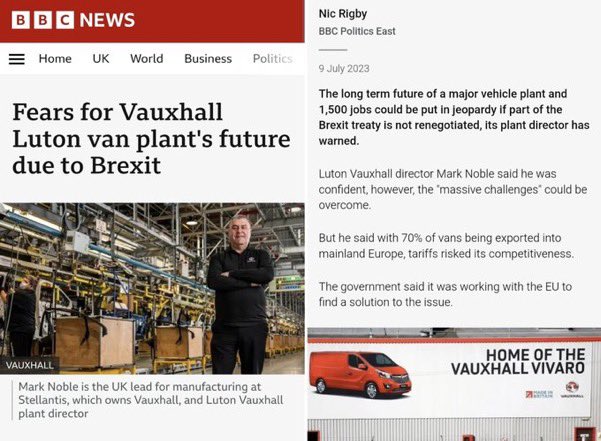 ChrisyDrThomas's tweet photo. @mikoh123 @SydesJokes @KemiBadenoch Last year it was #Brexit that was forcing Vauxhalls closure - this year Labour policy 

The media needs to make its mind up 
#DumpBrexit https://t.co/GZyUNqWKGD