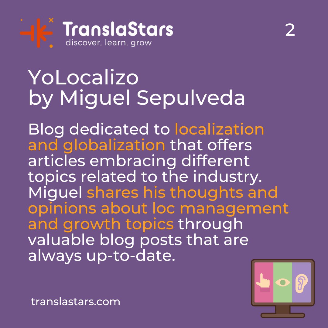 TranslaStars's tweet image. Discover the top 10 #TranslationBlogs (Nov24 Ed) by professional #translators!🌍
✨Gain insights, resources, and grow in the translation world. 
Check out these amazing blogs:
👉englishroseberlin.com 
👉yolocalizo.com
👉And more!

Follow #TranslaStars for more! 📈
