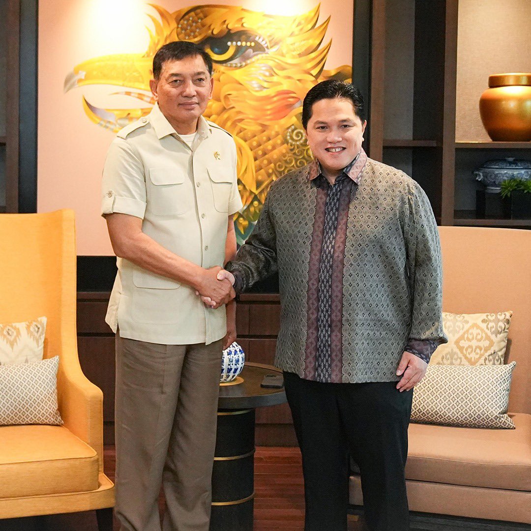 Senang sekali, hari ini bisa ngobrol cukup lama dengan senior saya, Menteri Pertahanan, Bapak Letnan Jenderal TNI (Purn) Sjafrie Sjamsoeddin. Di 2018, kami pernah bekerja sama dengan baik di kepengurusan Asian Games.

Kali ini, kami bekerja sama kembali, untuk mewujudkan visi