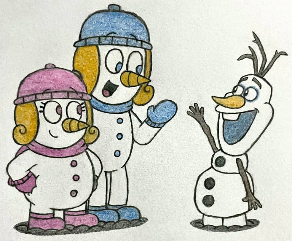 JJSponge120's tweet photo. Happy anniversary to Disney’s Frozen! 🥳 Olaf appears to be making friends with my OCs Snowben and Snowjan! #Frozen #Olaf #Disney #Snowben #Snowjan #OCs #JJSponge120 #Birthday #Anniversary #Gift https://t.co/wGPlEh5OAa