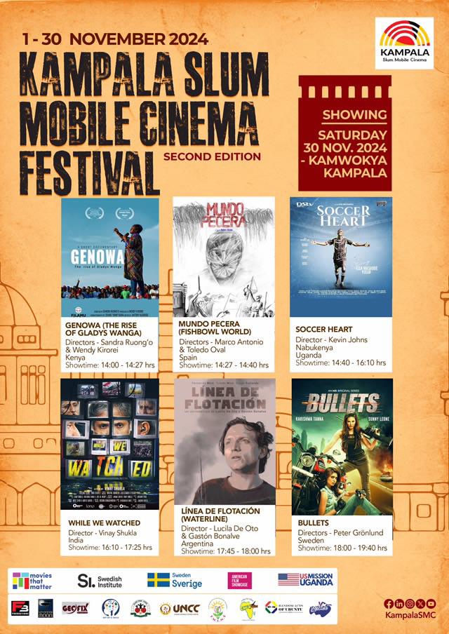 KampalaSmc's tweet photo. We would like to invite you for the KAMPALA SLUM MOBILE CINEMA FESTIVAL  day 10 on 30th November 2024, and join us for the AWARD GALA, PHYSICALLY OR VIRTUALLY through this link.

https://t.co/egzg2ycUzG (google calendar)

OR

https://t.co/tlyH3xTMAP ( google meet link) https://t.co/5vbZPDK33C