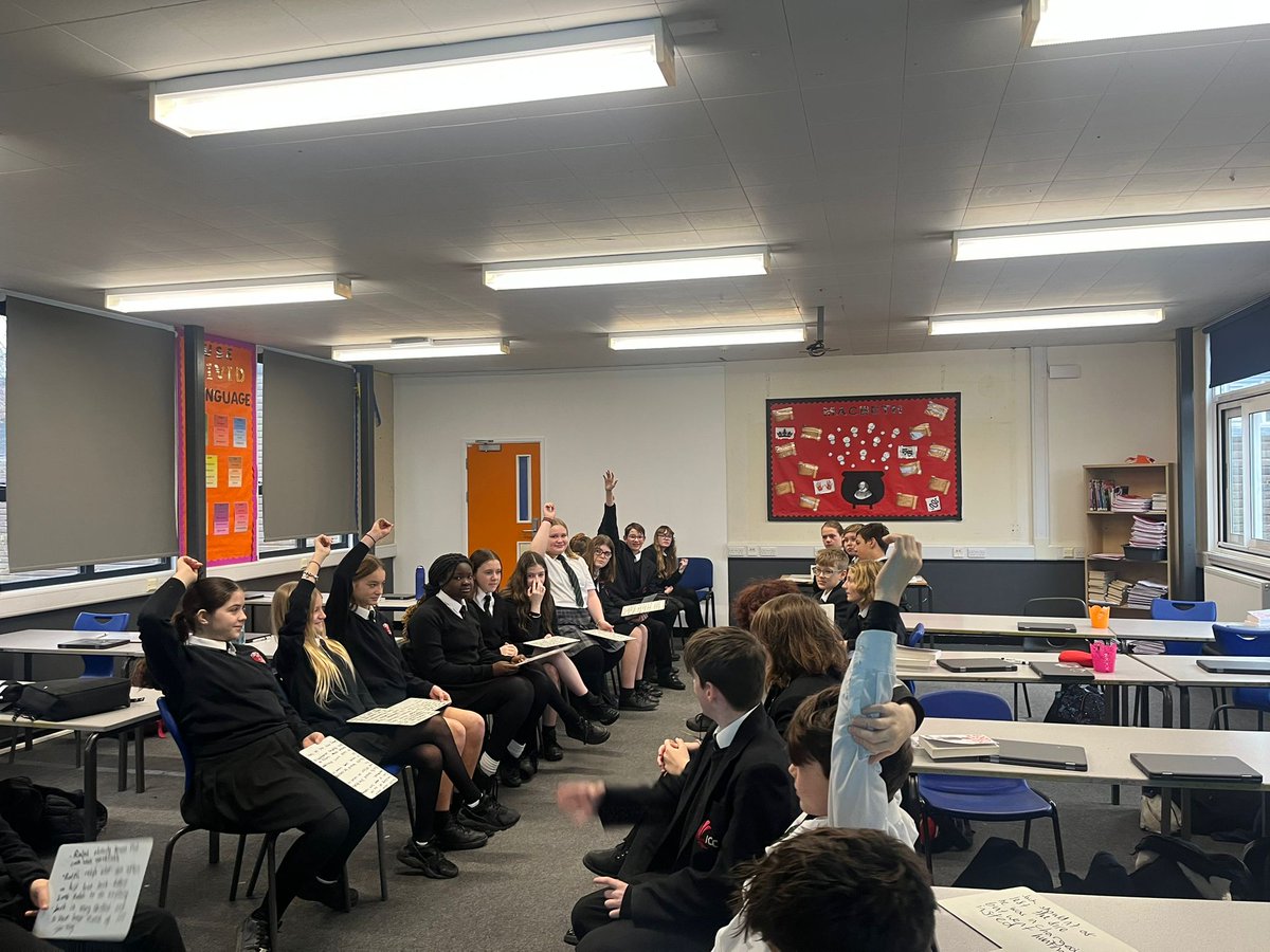 In English, Year 8 students have been debating key themes in Lord of the Flies. One class developed its critical thinking skills in a silent debate on their desks while a different group took part in a corridor debate about civility and savagery. Great work, Year 8!