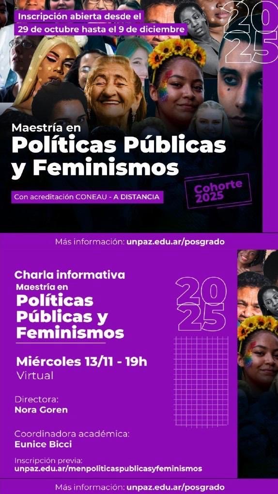 Se encuentra abierta la inscripción. Mas información en unpaz.edu.ar/menpoliticaspu…