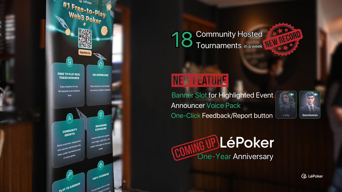 GM Sharks 🦈

💪 We broke new record witnessing 18 community hosted tournaments last week (13 of them public)

🆕Banner slot so you don't miss the best games
🆕New voice pack
🆕New one-click feedback/report button without leaving the site

🔜One-year anniversary event👨‍🍳