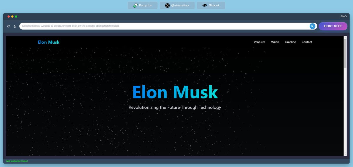 WOW

$CRAFT AI generated a site about Elon Mask
