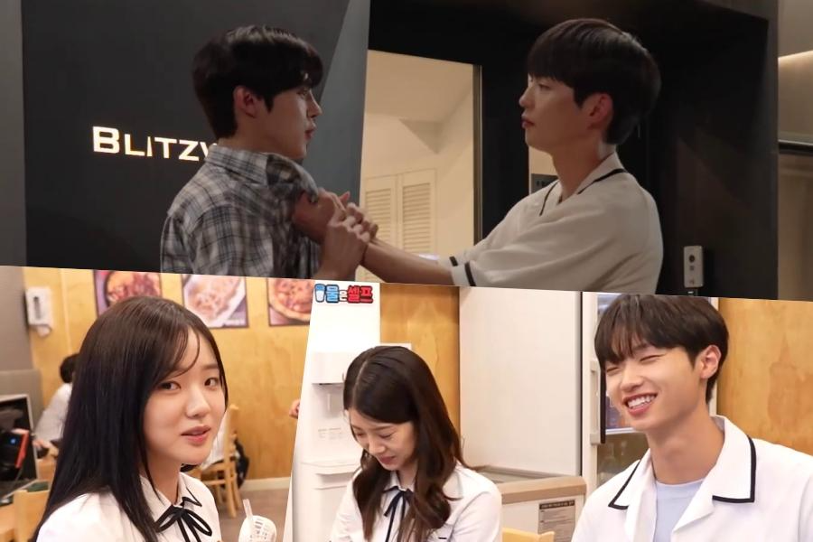 SoompiSpanish's tweet photo. #KimWooSeok, #ChoiGeon, #KangNaEon y más muestran su pasión y amistad en el plató de "#SocialSavvyClass101" https://t.co/49o5gcM5cn https://t.co/ly6fn2rddh