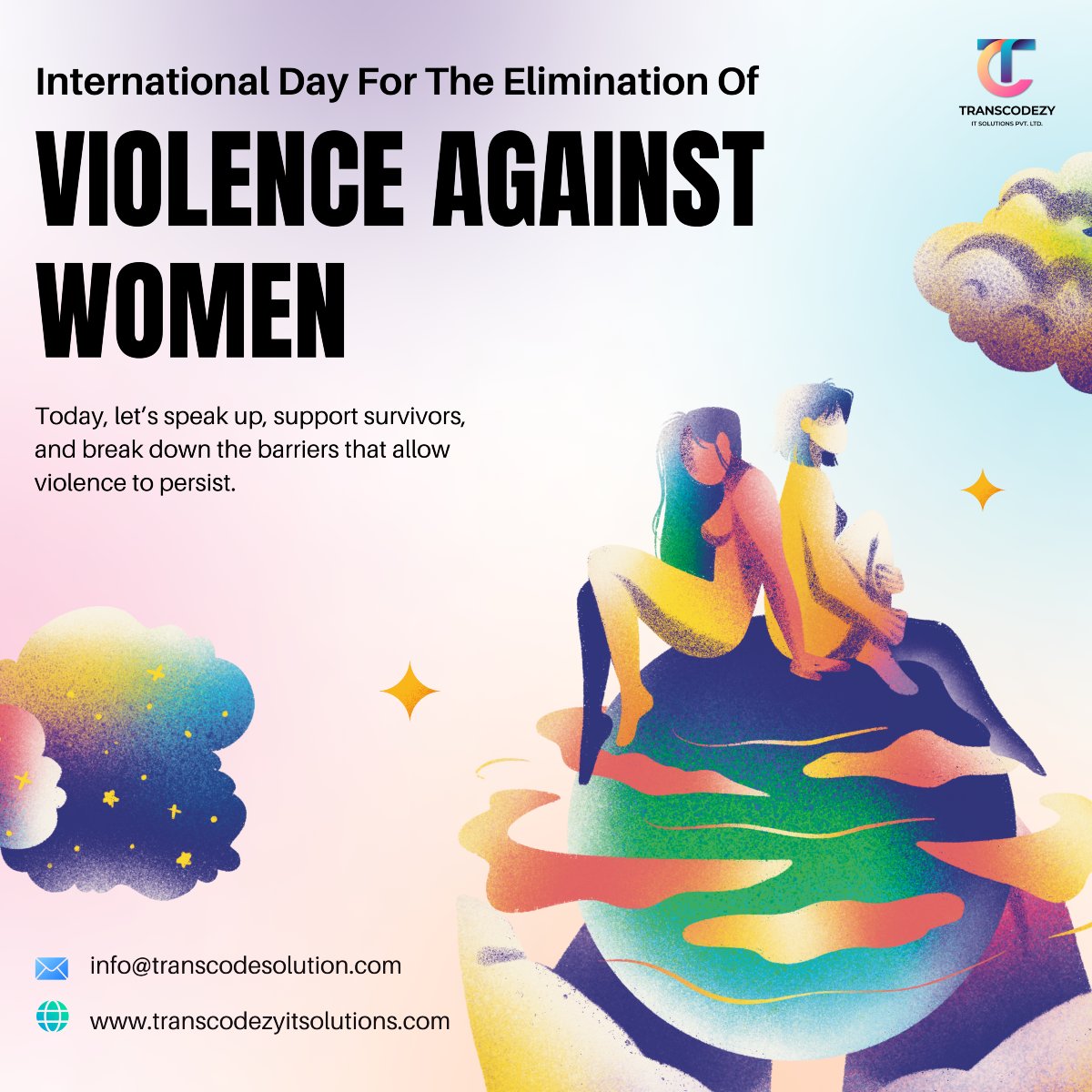 Transcodezy_IT's tweet photo. ✨Let’s Create a Safer World 🙌✨

On this International Day for the Elimination of Violence Against Women, let’s reaffirm our commitment to equality and justice.

~ Transcodezy IT Solutions Pvt. Ltd.

#StopViolence #EmpowerWomen #InternationalDay #TranscodezyITSolutions https://t.co/lLEJf2L1JE