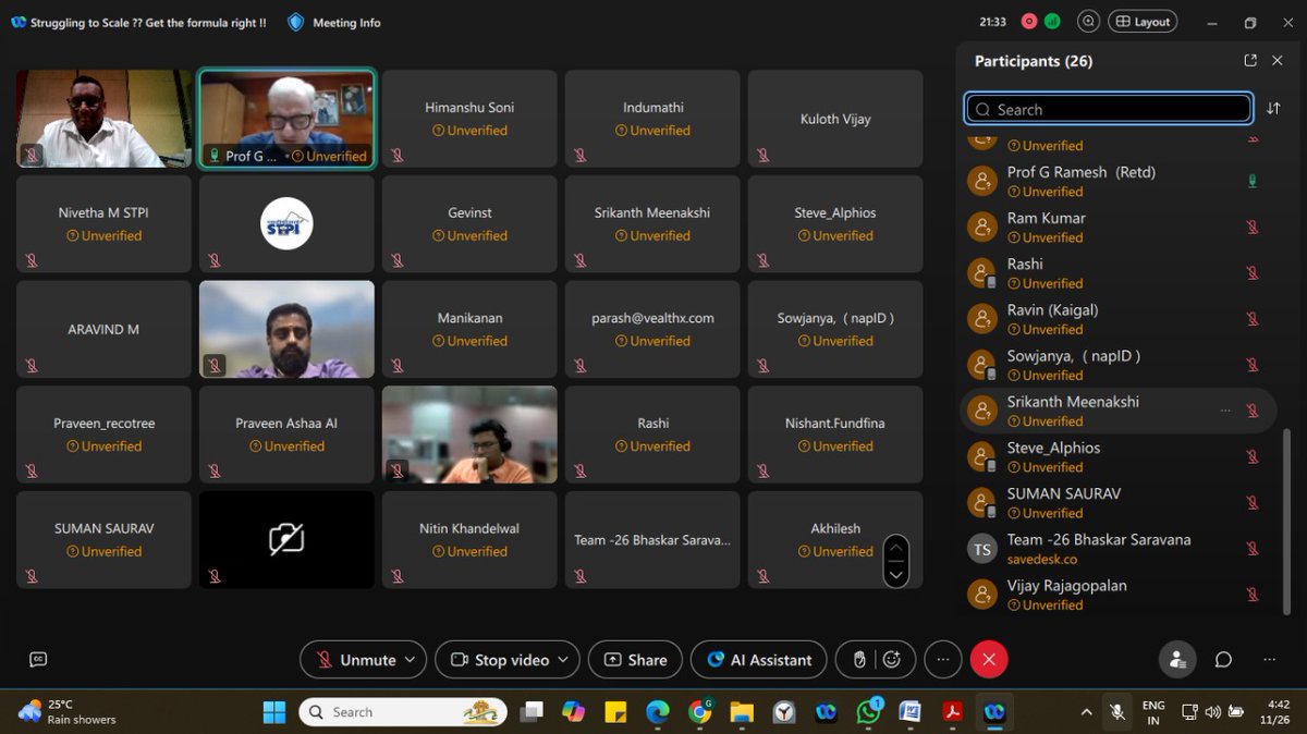 Knowledge Sharing Session was organized for #Fintech #startups by #STPIFinBlue with Prof. G Ramesh, Retd IIM Bangalore. Title : Struggling to Scale? Get the Formula Right!! providing excellent insights, guidance &amp; pledging further mentoring support. 

<a href="/arvindtw/">Arvind Kumar</a> | <a href="/mahadesha_v/">Mahadesha V</a>
