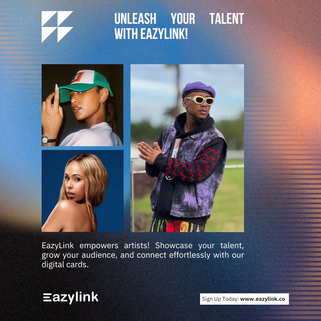 Eazylink_'s tweet photo. 🎨✨ Unleash your talent with EazyLink! Showcase your art, grow your audience, and connect effortlessly. 

Join now 👉 https://t.co/Ui9QFBgsqT

#EazyLink #UnleashYourTalent #ArtistsOnTheRise #CreativeCommunity #DigitalCards #EmpowerCreatives https://t.co/F8Cg9dAp3Z