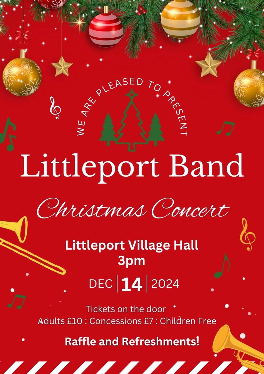 Not long now, rehearsals are in full flow for our upcoming gig, Christmas music and other all wrapped up ready for the 14th!